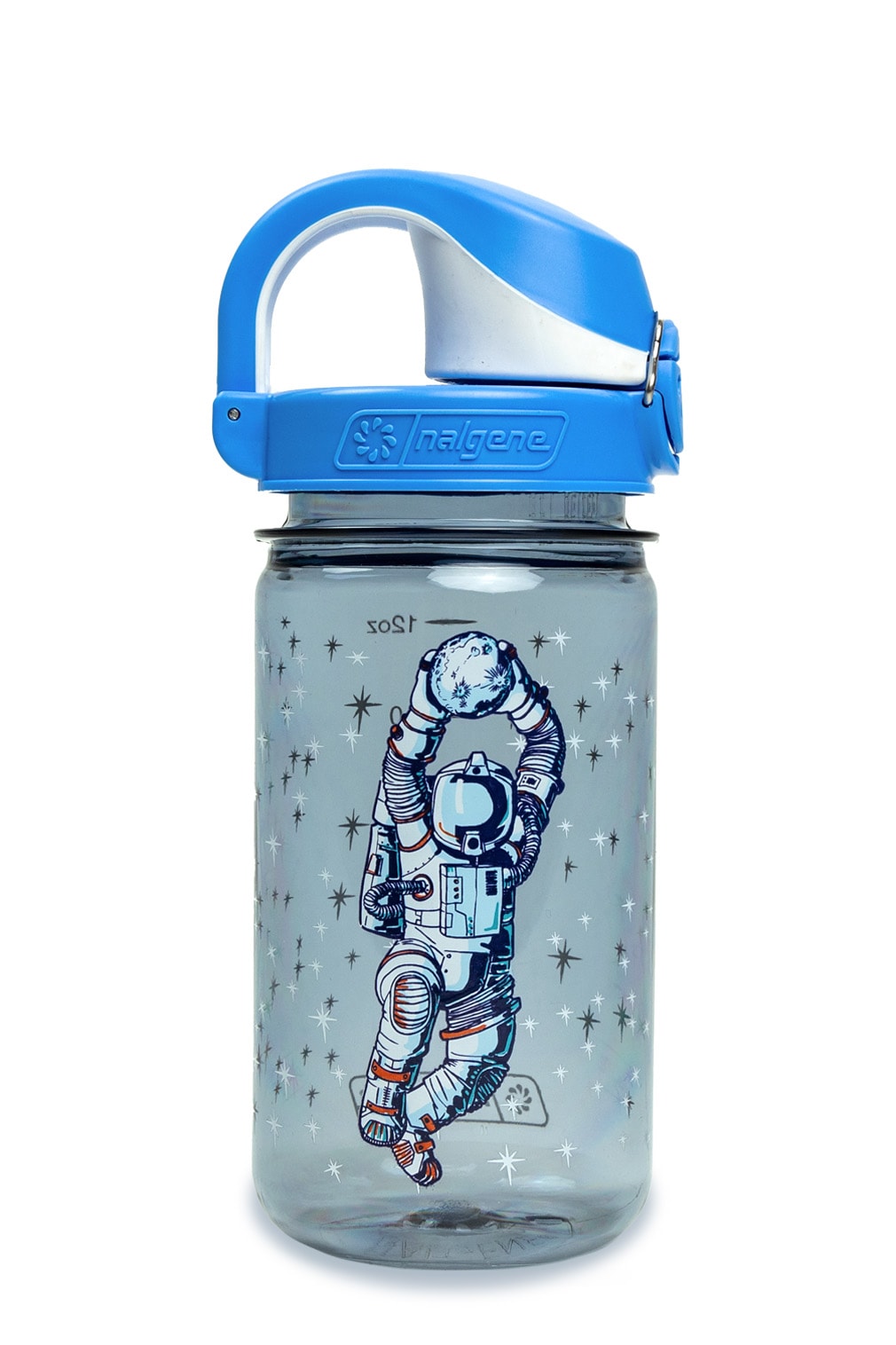 Nalgene product view: 12oz On-The-Fly Kids Lock-Top Bottle with Graphics Q5 — 12oz On-The-Fly Kids Lock-Top Bottle with Graphics