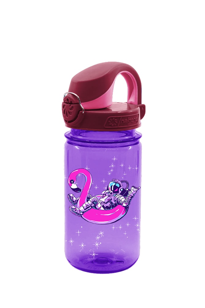 Nalgene product detail: 12oz On-The-Fly Kids Lock-Top Bottle with Graphics Q5 — 12oz On-The-Fly Kids Lock-Top Bottle with Graphics
