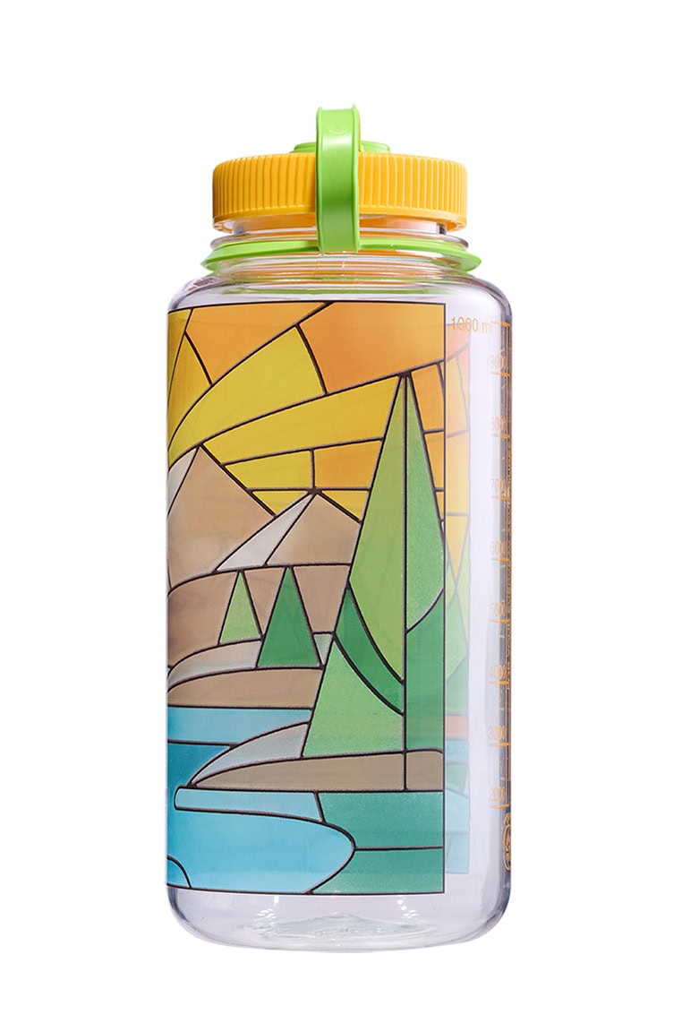 Nalgene product image: 32oz Wide Mouth Stained Glass Print Bottles C9 — 32oz Wide Mouth Stained Glass Print Bottles