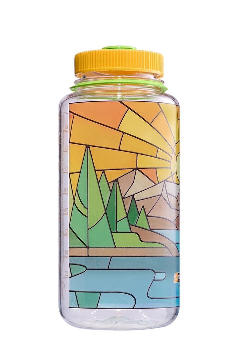 Nalgene product view: 32oz Wide Mouth Stained Glass Print Bottles C9 — 32oz Wide Mouth Stained Glass Print Bottles