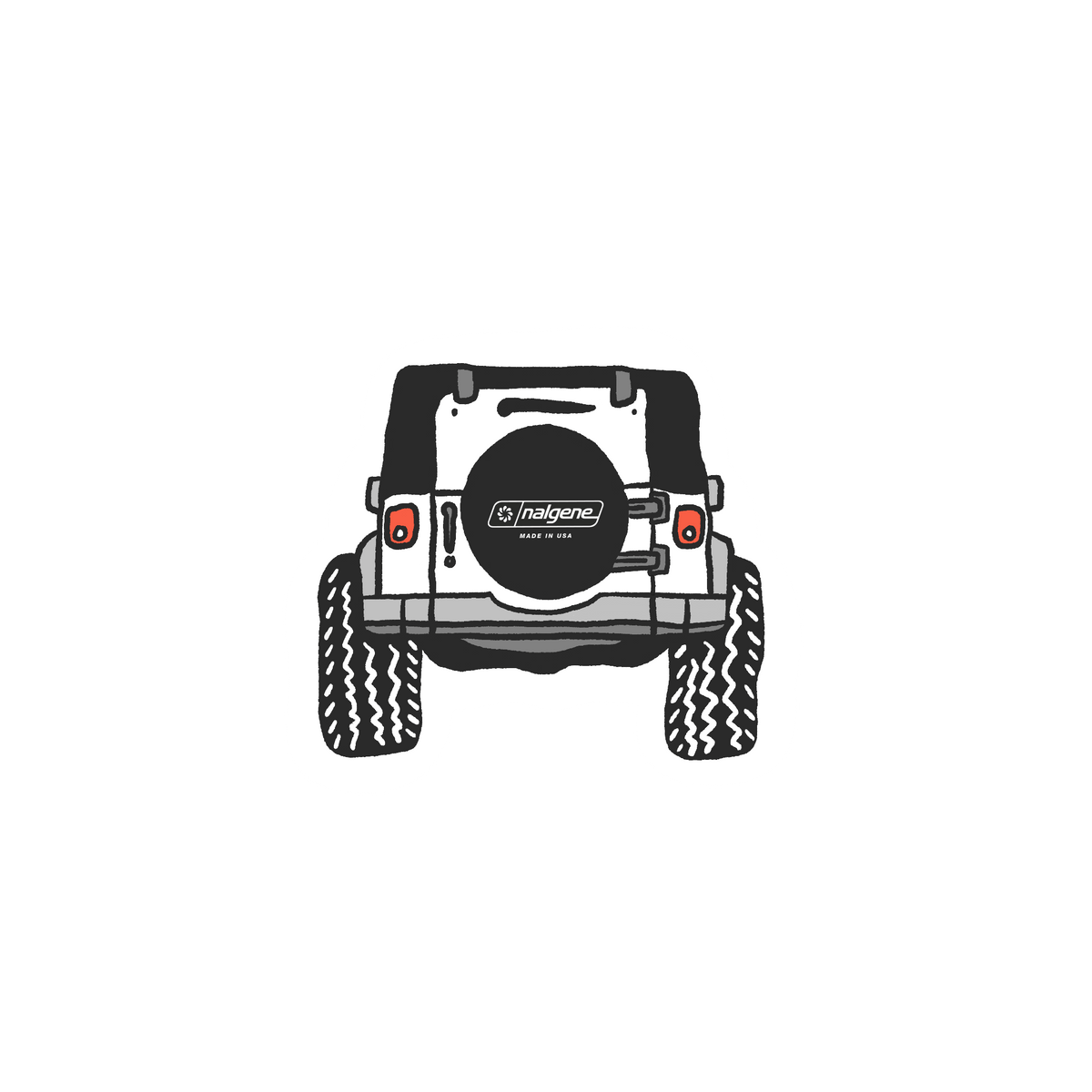 Nalgene product image: Four Wheeling Sticker I1 — Four Wheeling Sticker