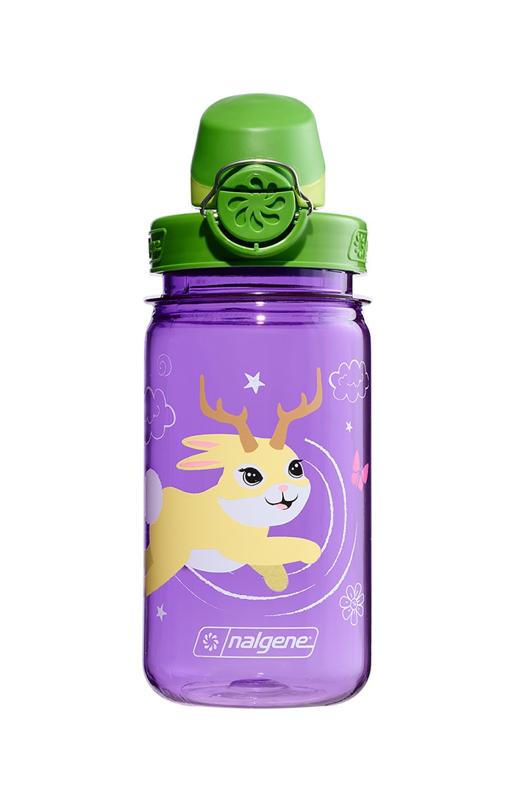 Nalgene product view: 12oz On-The-Fly Kids Lock-Top Bottle with Graphics Q5 — 12oz On-The-Fly Kids Lock-Top Bottle with Graphics