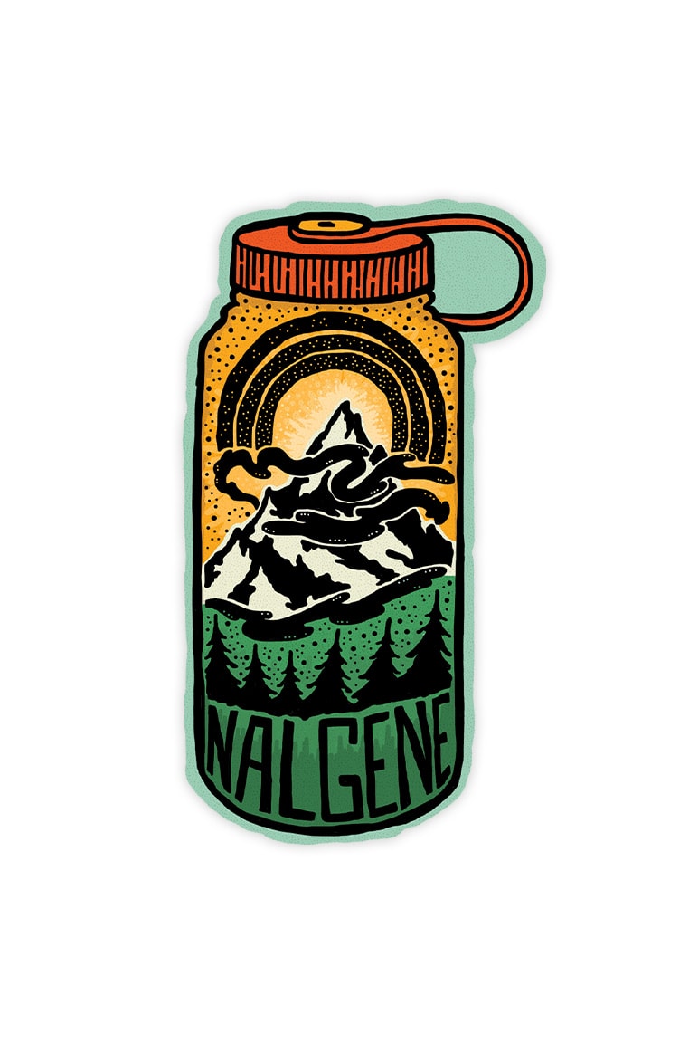 Nalgene product view: Mountain Peak Sticker V7 — Mountain Peak Sticker