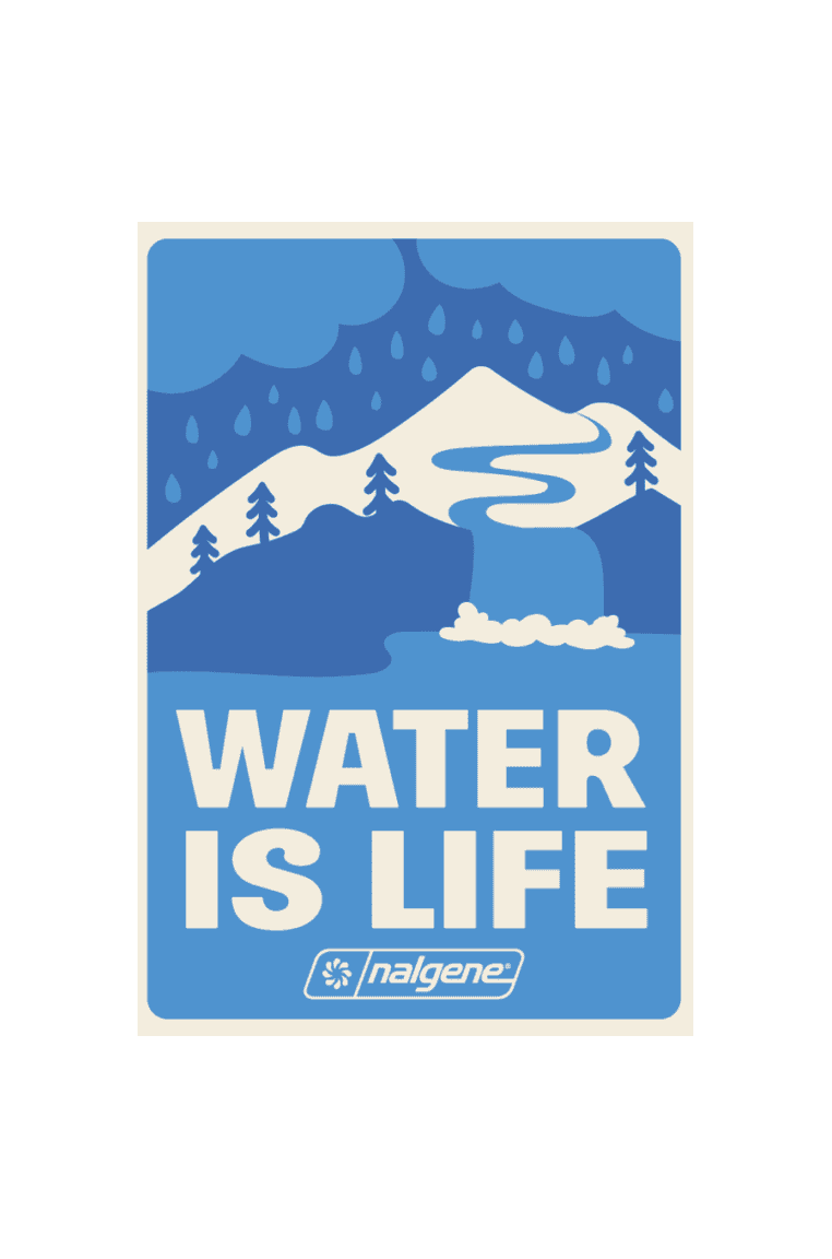Nalgene product detail: Water Is Life Sticker Z5 — Water Is Life Sticker
