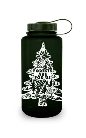 Nalgene product detail: 32oz Wide Mouth “Public Lands: Forests Are for Us” Bottle P3 — 32oz Wide Mouth “Public Lands: Forests Are for Us” Bottle
