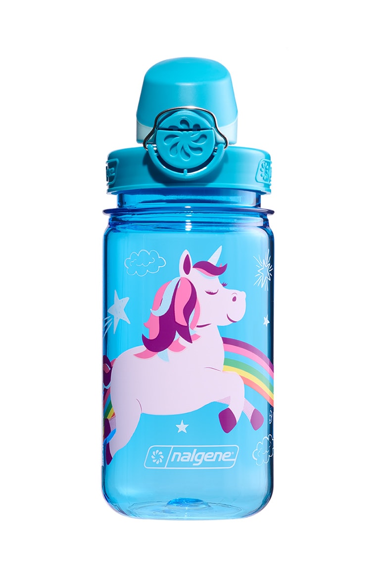 Nalgene product view: 12oz On-The-Fly Kids Lock-Top Bottle with Graphics Q5 — 12oz On-The-Fly Kids Lock-Top Bottle with Graphics